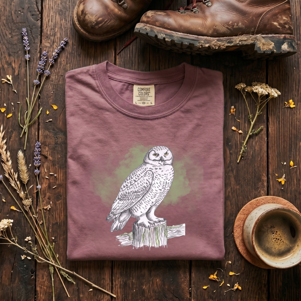 Snowy Owl - Pencil Sketches T-Shirt