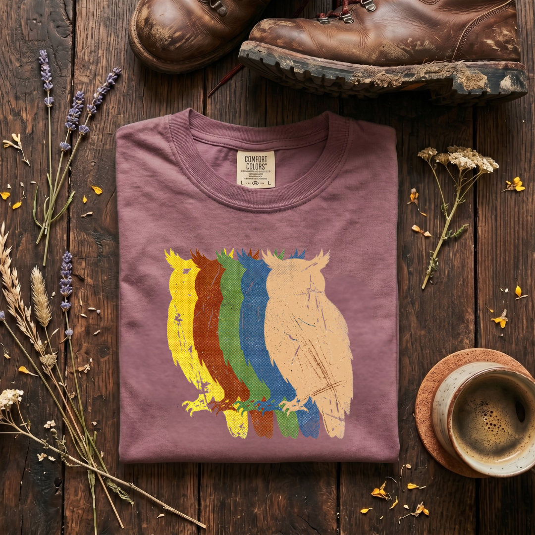 Owl Silhouette - Vintage T-Shirt