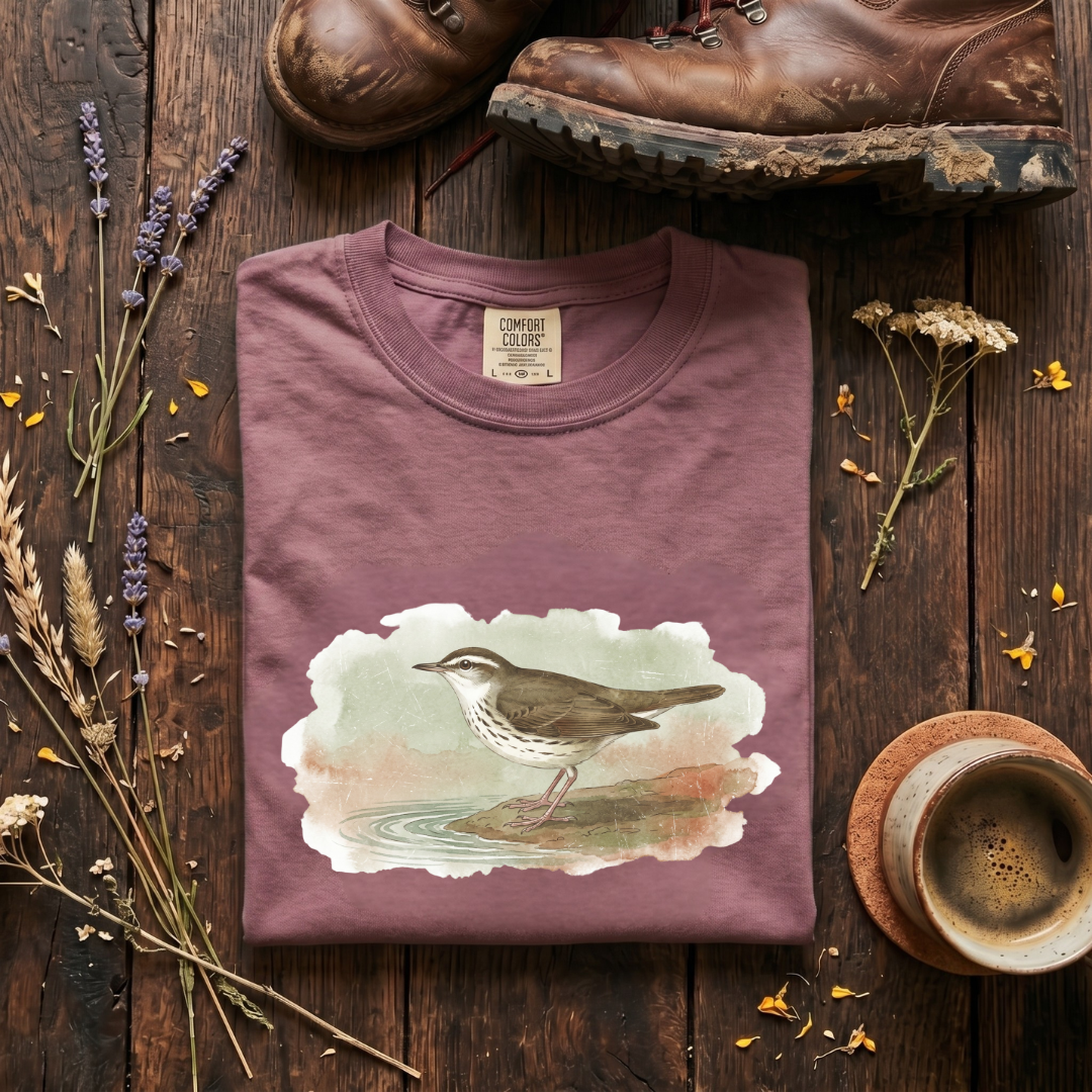 Louisiana Waterthrush - The Riverbank Stillness  T-Shirt