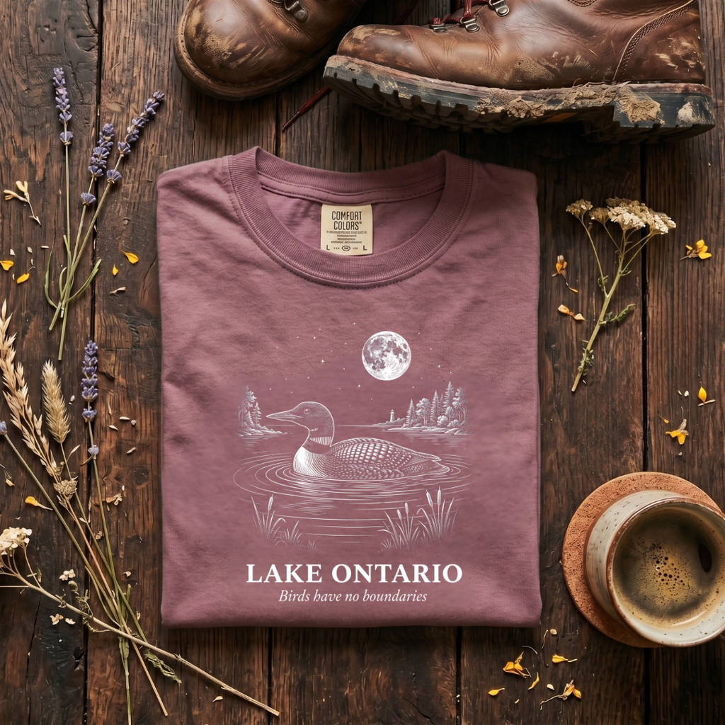 Common Loon - Lake Ontario Night T-Shirt