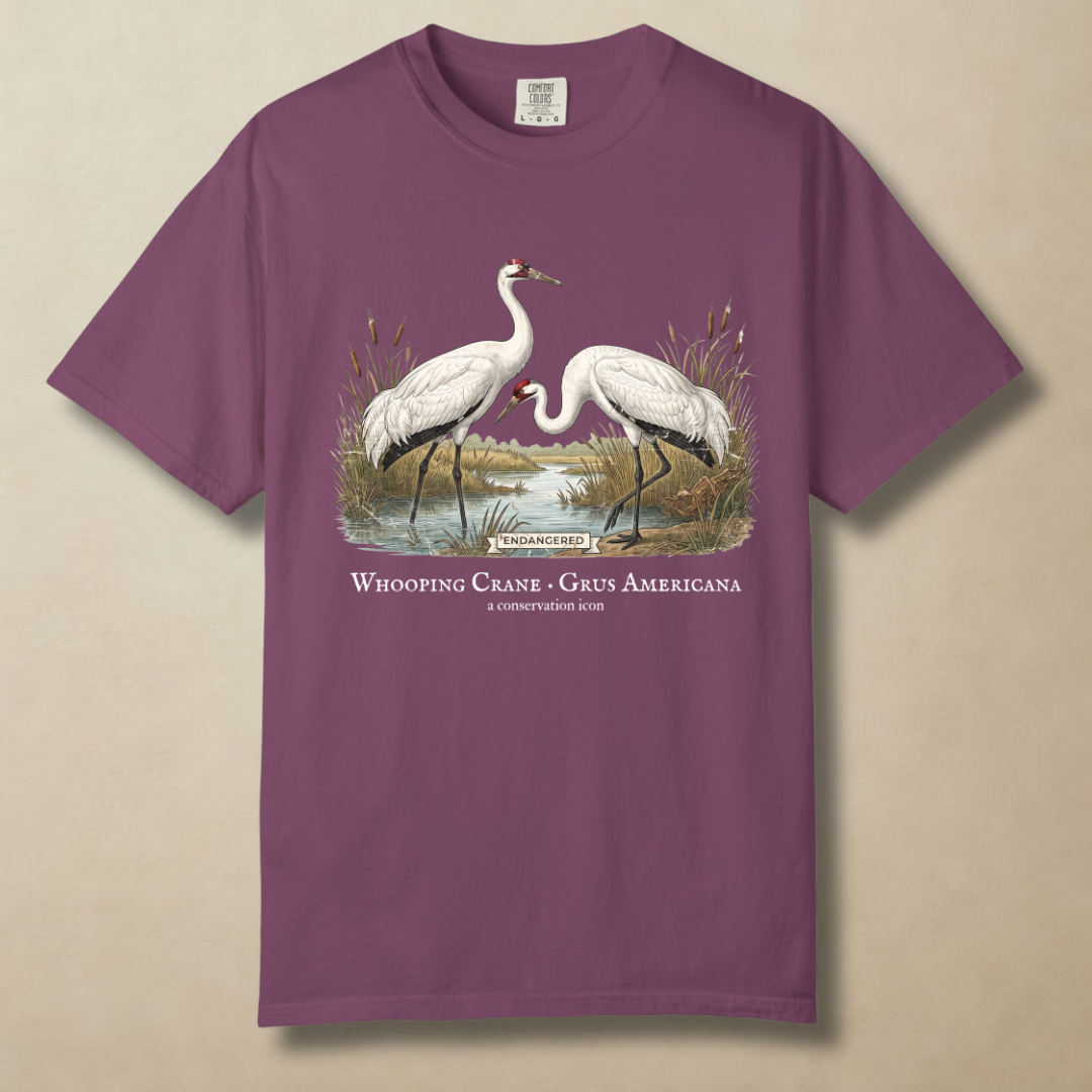 Whooping Crane Conservation Icon T-Shirt