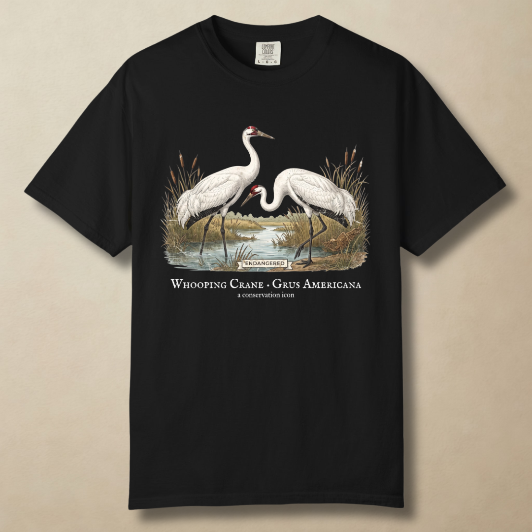 Whooping Crane Conservation Icon T-Shirt