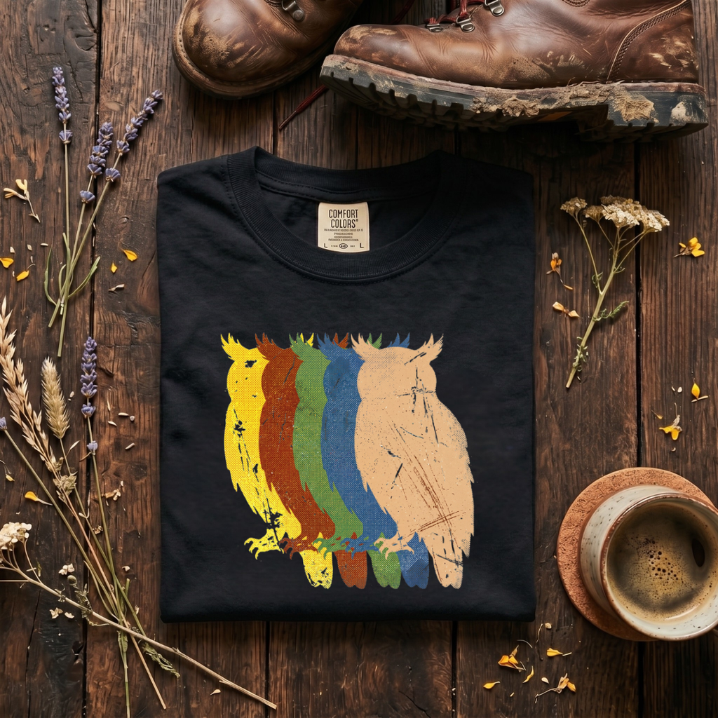 Owl Silhouette - Vintage T-Shirt