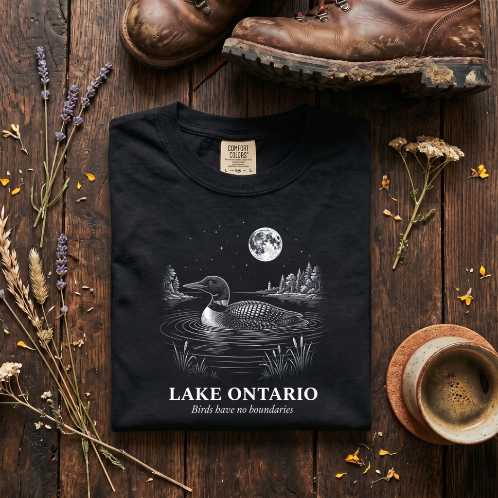 Common Loon - Lake Ontario Night T-Shirt