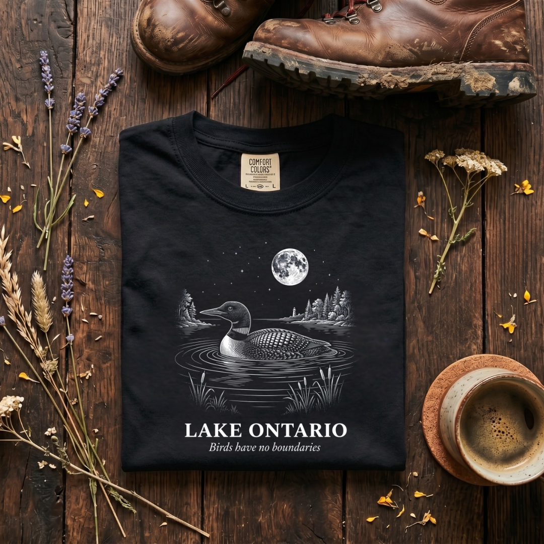 Common Loon - Lake Ontario Night T-Shirt