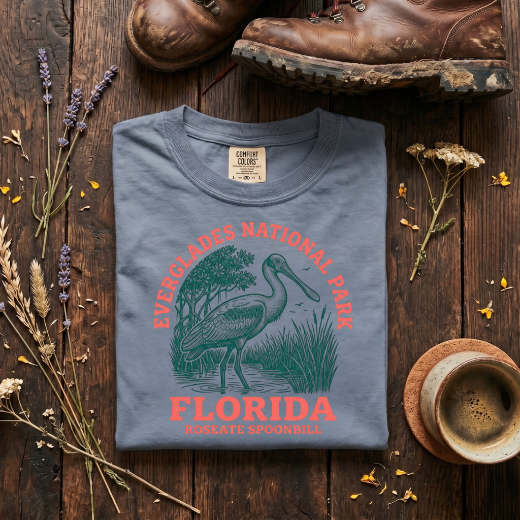 Roseate Spoonbill - Everglades National Park T-Shirt