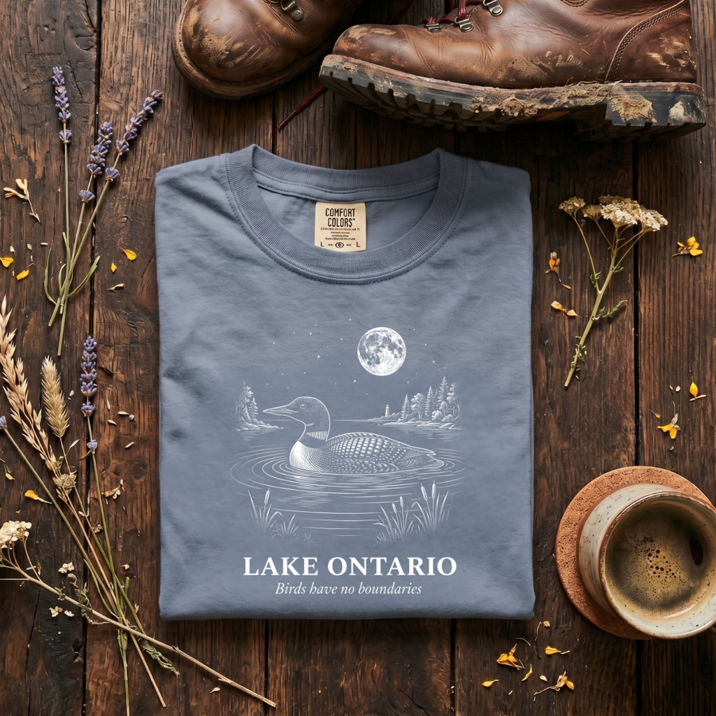 Common Loon - Lake Ontario Night T-Shirt