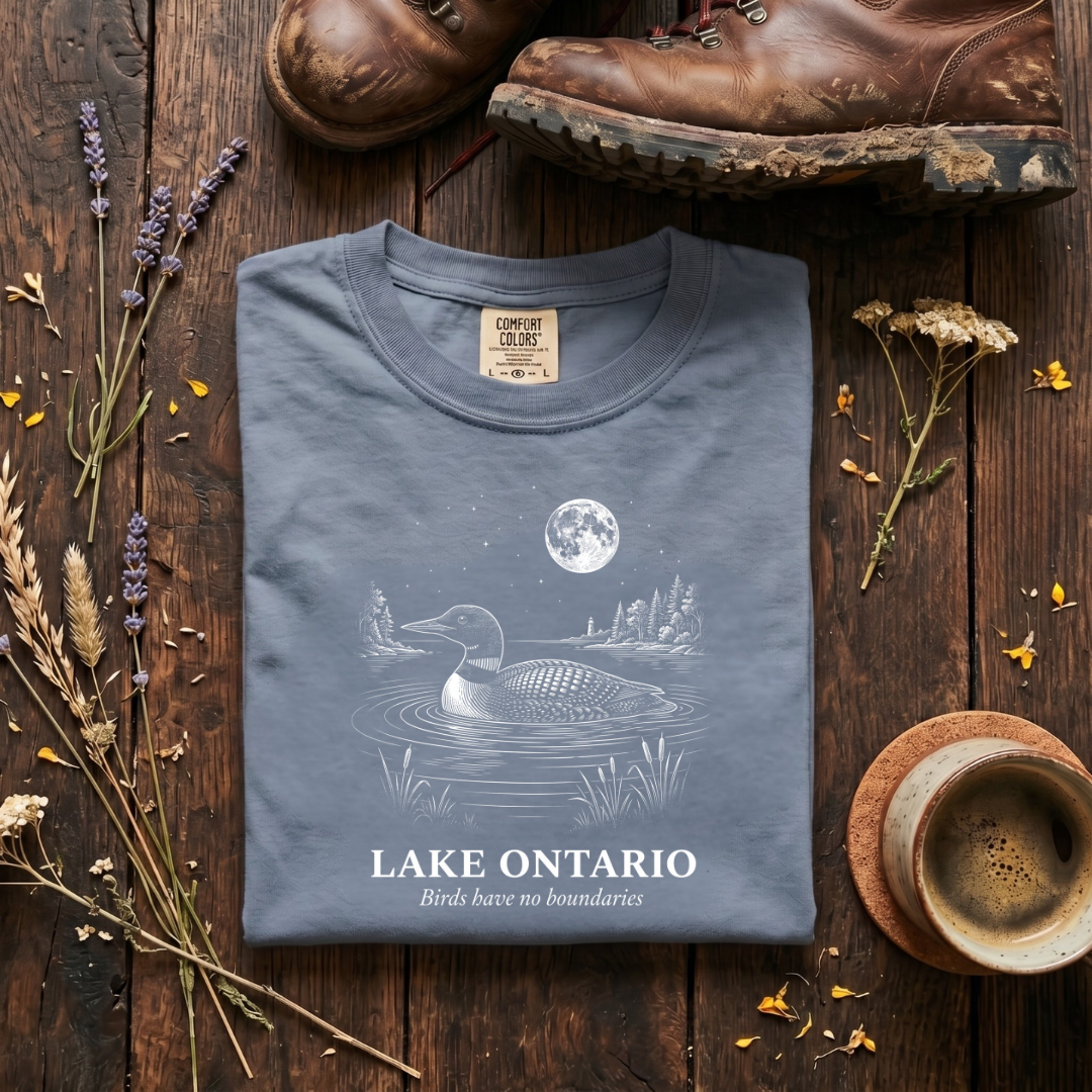 Common Loon - Lake Ontario Night T-Shirt