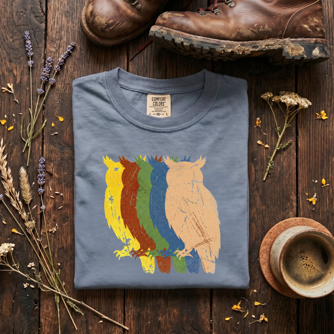Owl Silhouette - Vintage T-Shirt
