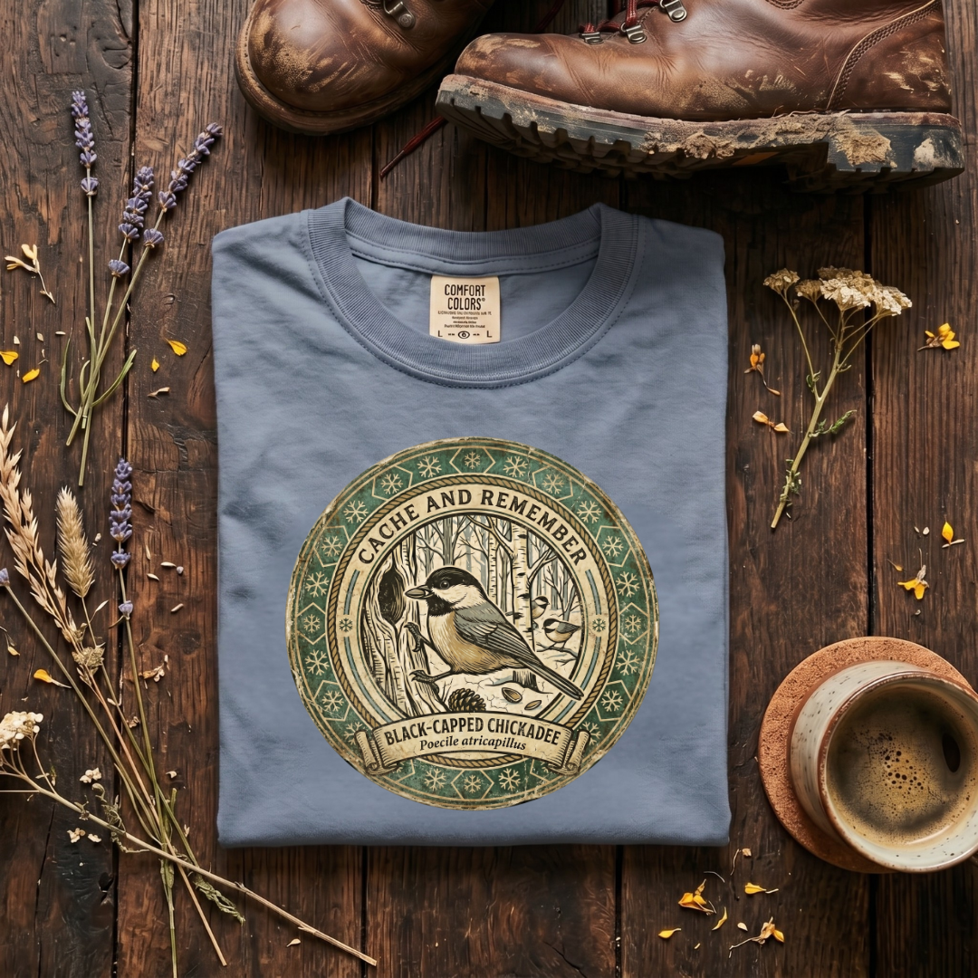 Black-capped Chickadee - Cache and remember T-Shirt