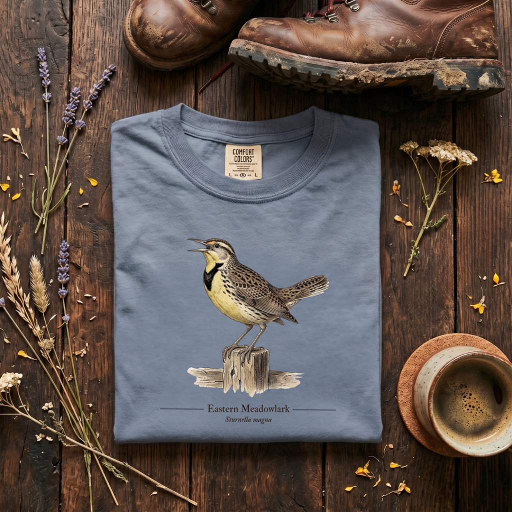 Eastern Meadowlark - Fence Line Song T-Shirt
