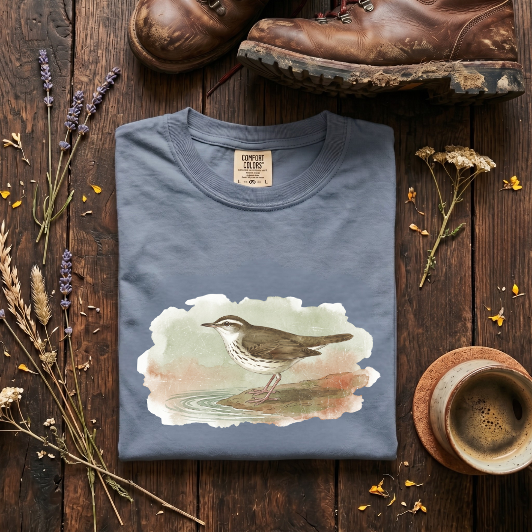 Louisiana Waterthrush - The Riverbank Stillness  T-Shirt
