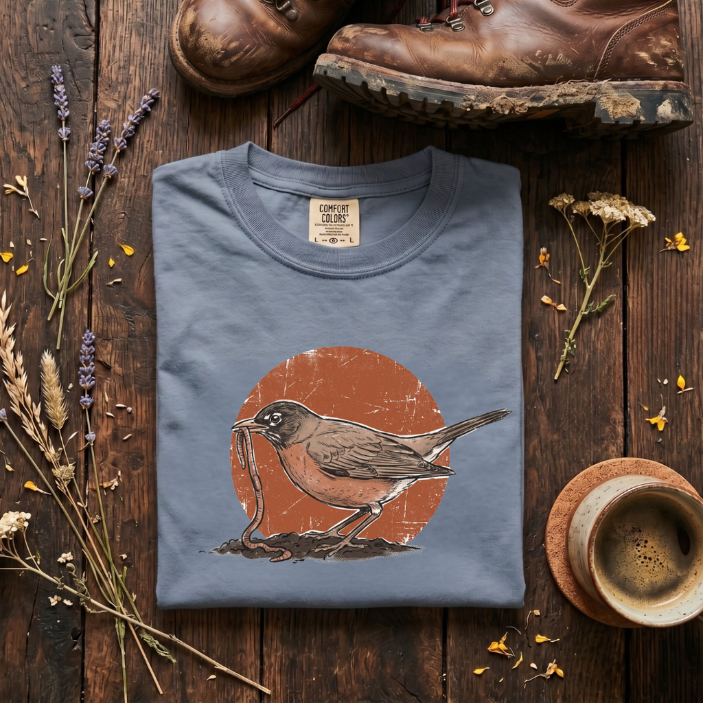 Amreican Robin - Rust Sunrise T-Shirt