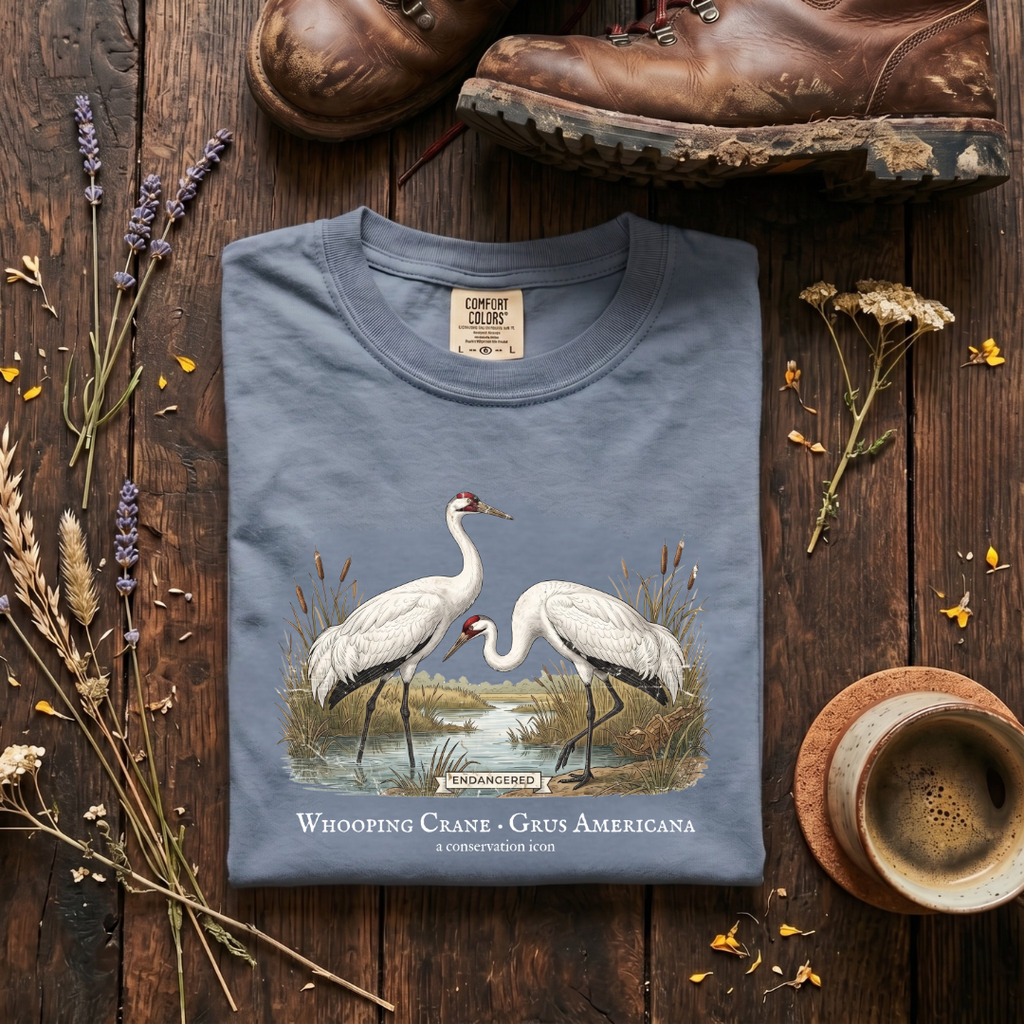 Whooping Crane Conservation Icon T-Shirt