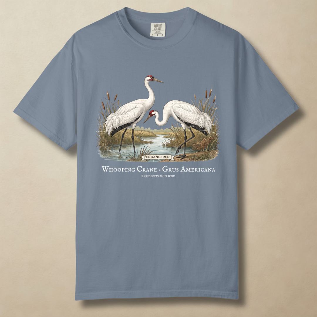 Whooping Crane Conservation Icon T-Shirt