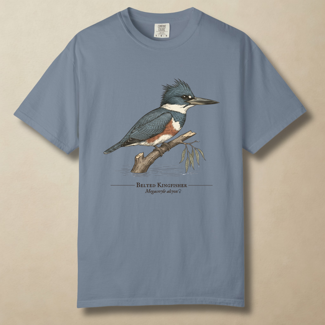 Belted Kingfisher - King of the Creek T-Shirt