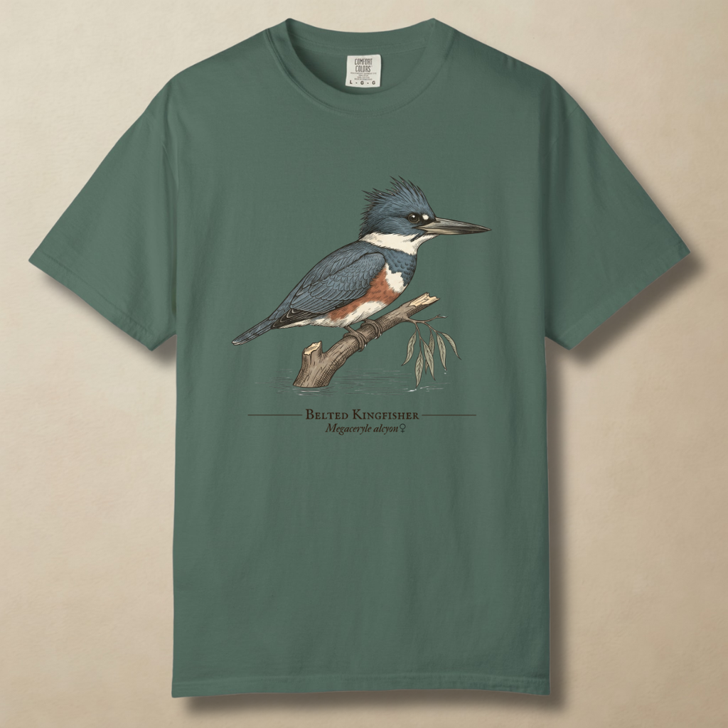 Belted Kingfisher - King of the Creek T-Shirt