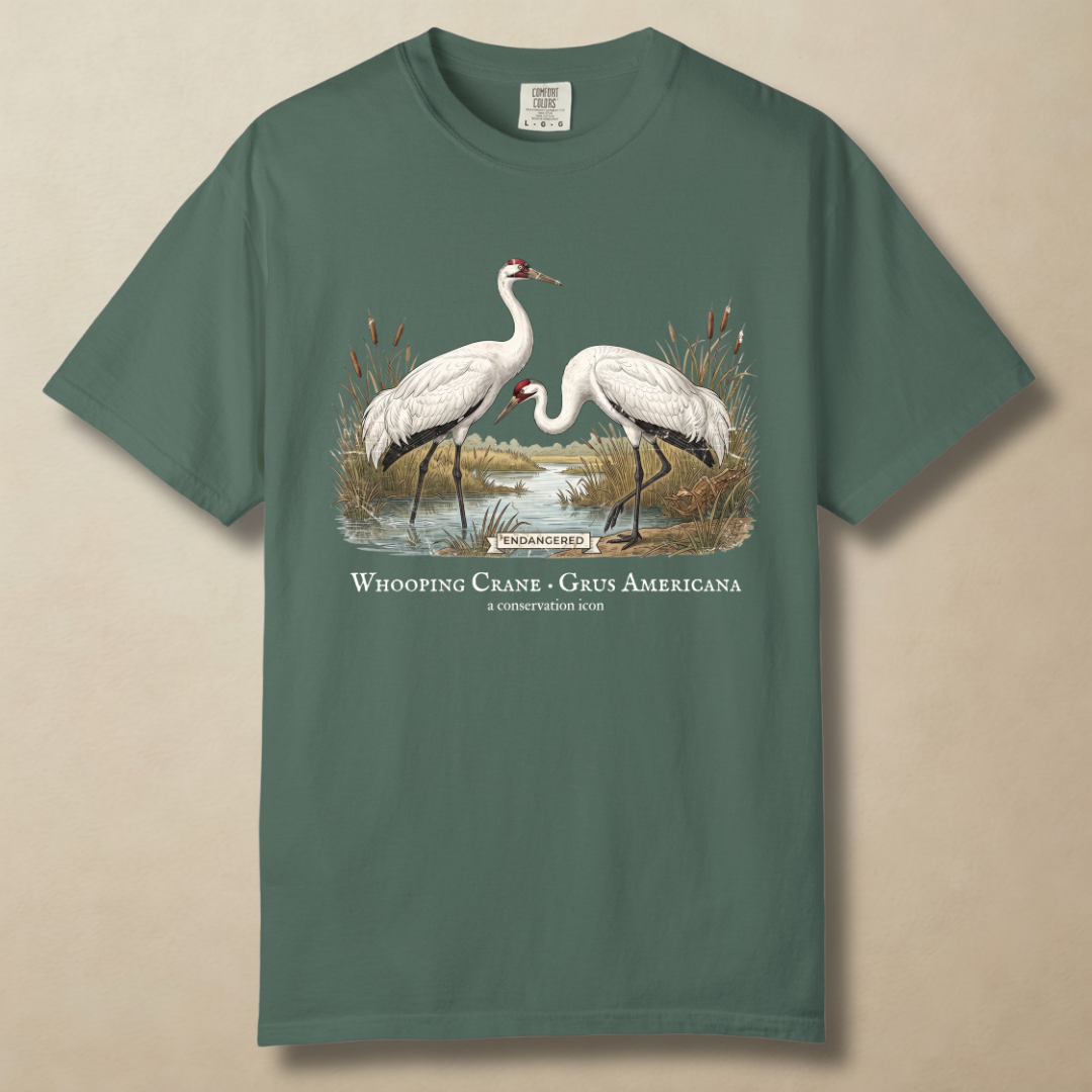 Whooping Crane Conservation Icon T-Shirt