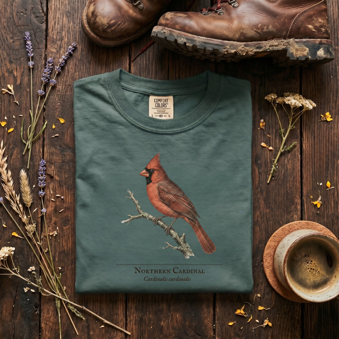 Northern Cardinal - The Backyard Sentinel T-Shirt