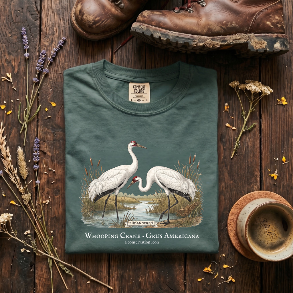 Whooping Crane Conservation Icon T-Shirt