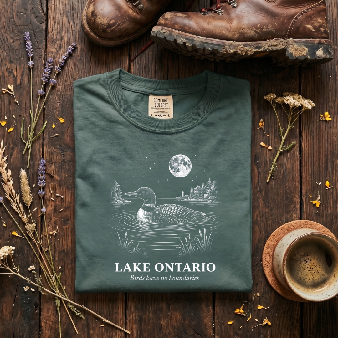Common Loon - Lake Ontario Night T-Shirt