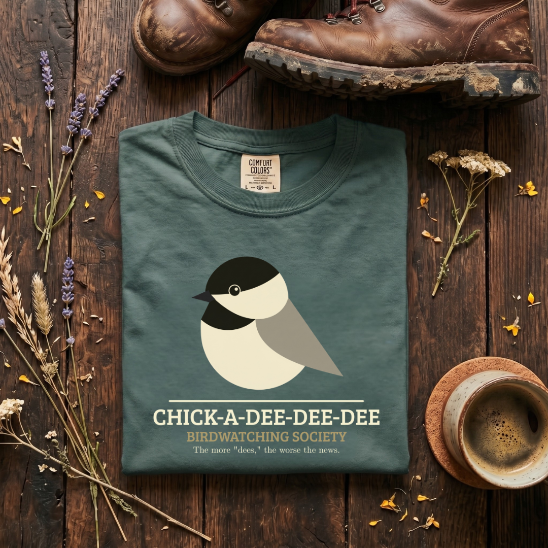 Chicka-a-dee-dee-dee birdwatching society T-Shirt