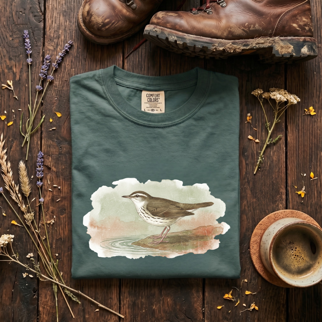Louisiana Waterthrush - The Riverbank Stillness  T-Shirt