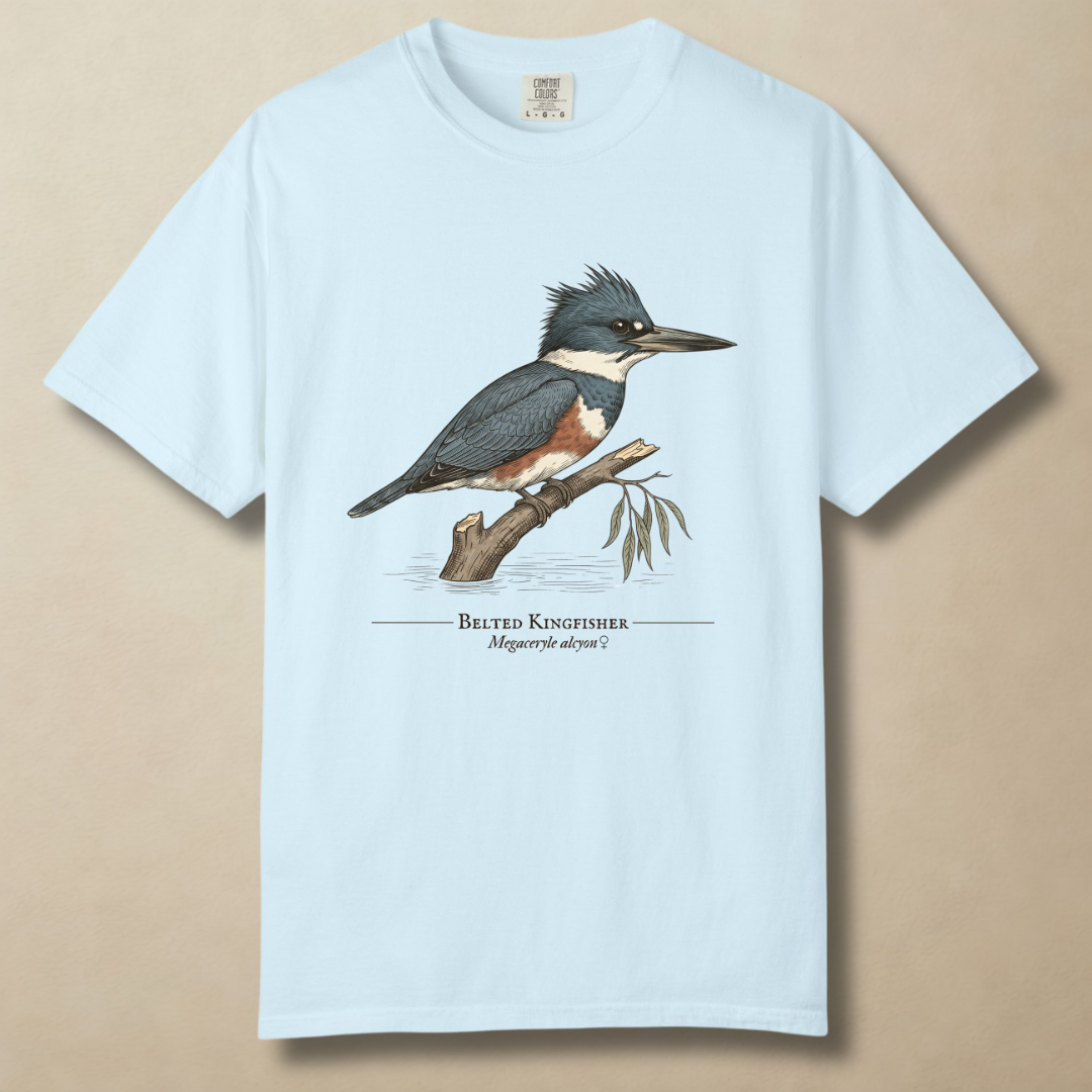 Belted Kingfisher - King of the Creek T-Shirt