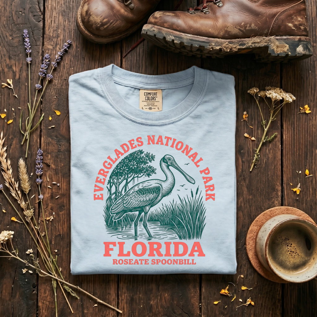 Roseate Spoonbill - Everglades National Park T-Shirt