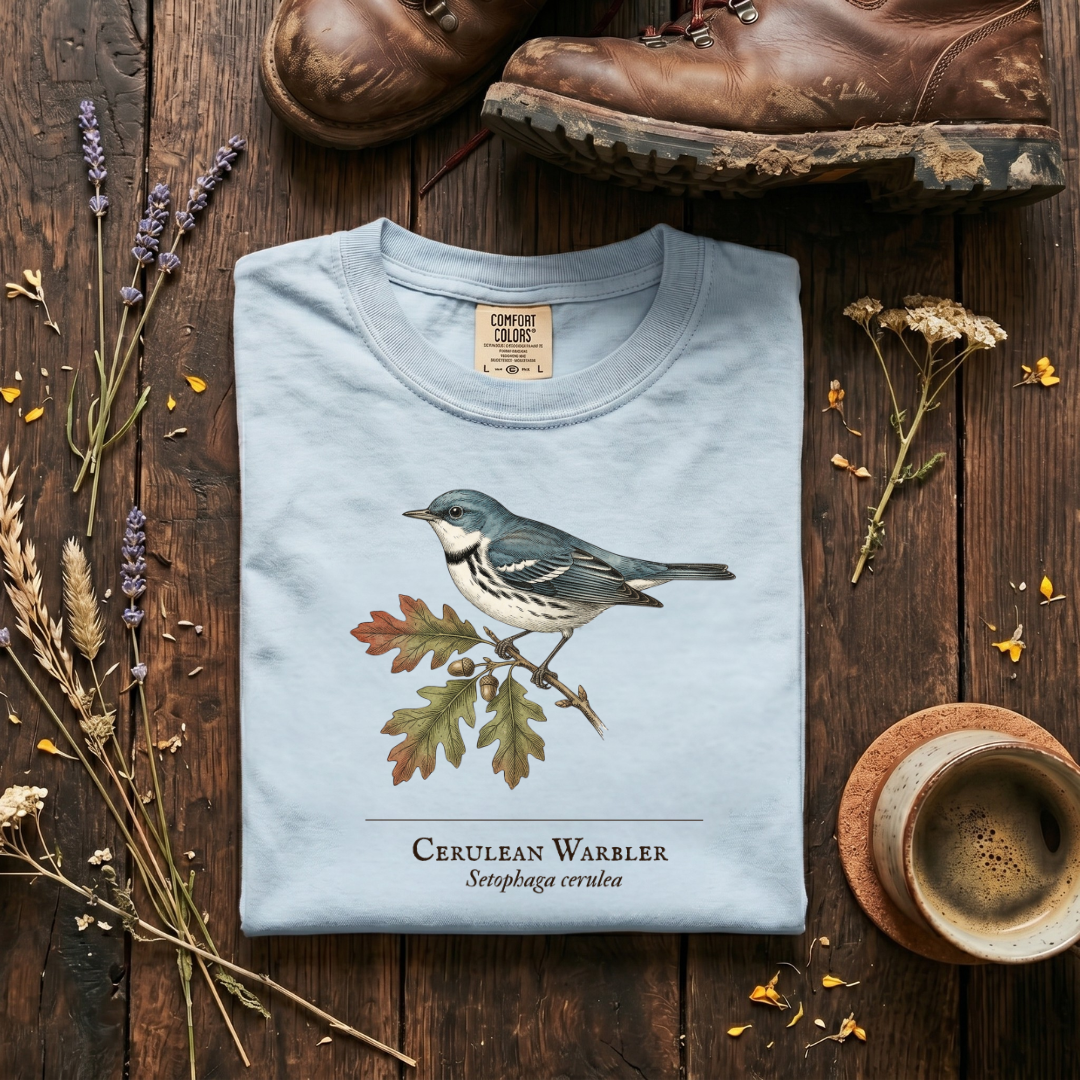Cerulean Warbler - Ghost of the Canopy T-Shirt