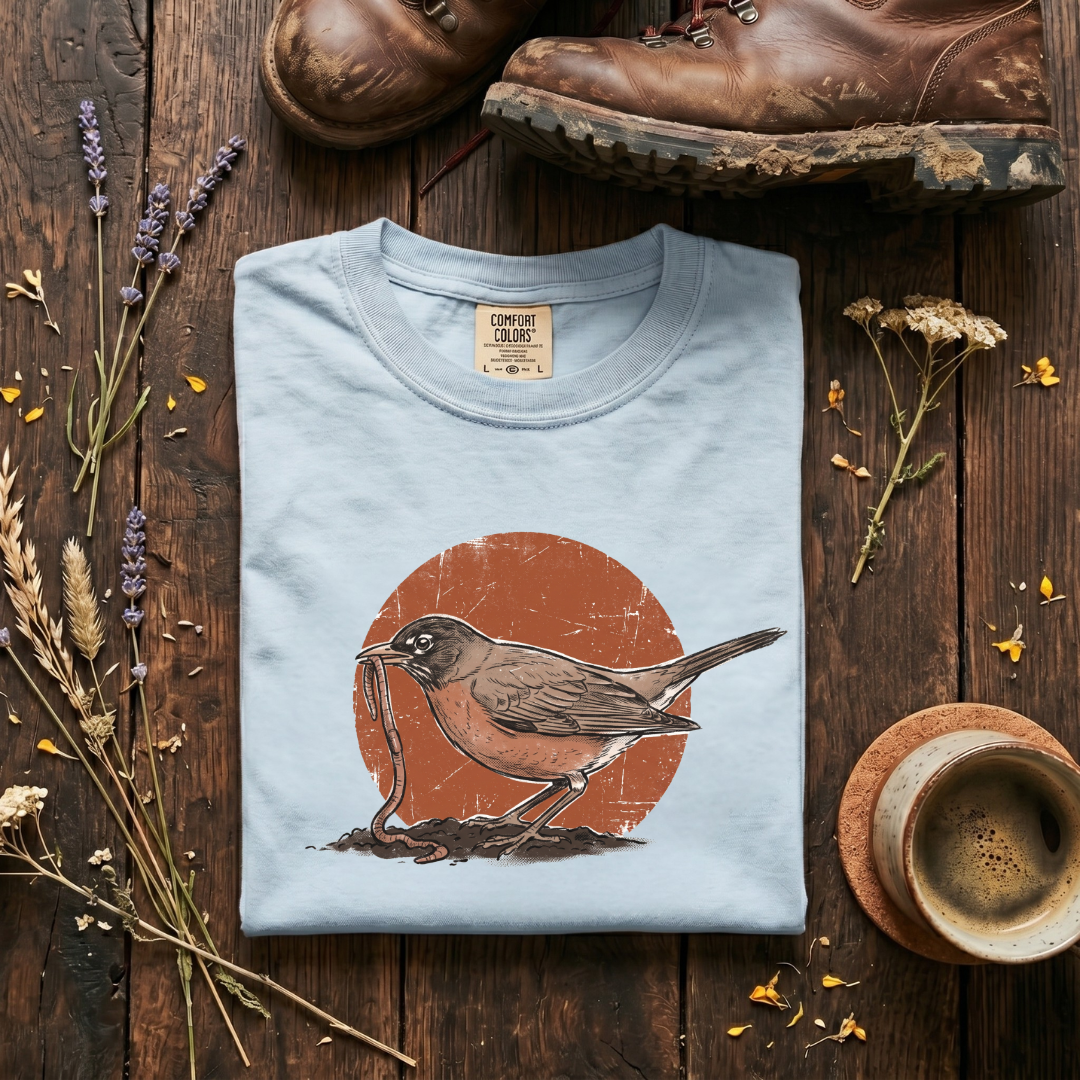 Amreican Robin - Rust Sunrise T-Shirt