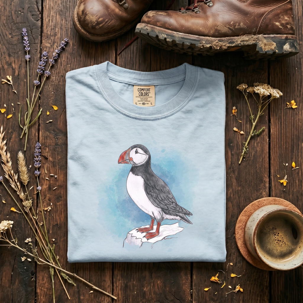 Atlantic Puffin - Pencil Sketches T-Shirt