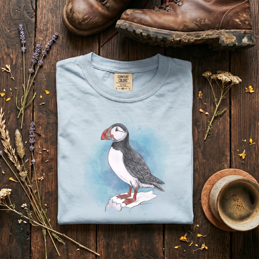 Atlantic Puffin - Pencil Sketches T-Shirt