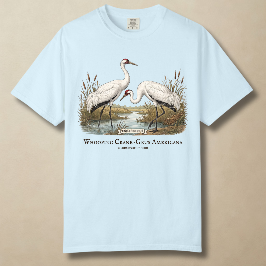 Whooping Crane Conservation Icon T-Shirt