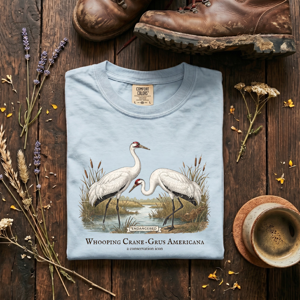Whooping Crane Conservation Icon T-Shirt