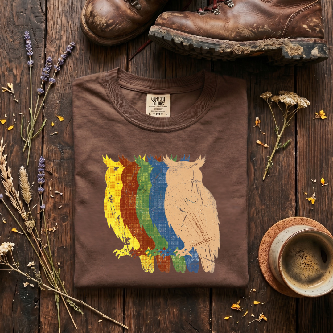 Owl Silhouette - Vintage T-Shirt