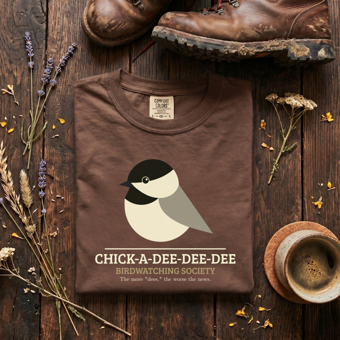 Chicka-a-dee-dee-dee birdwatching society T-Shirt