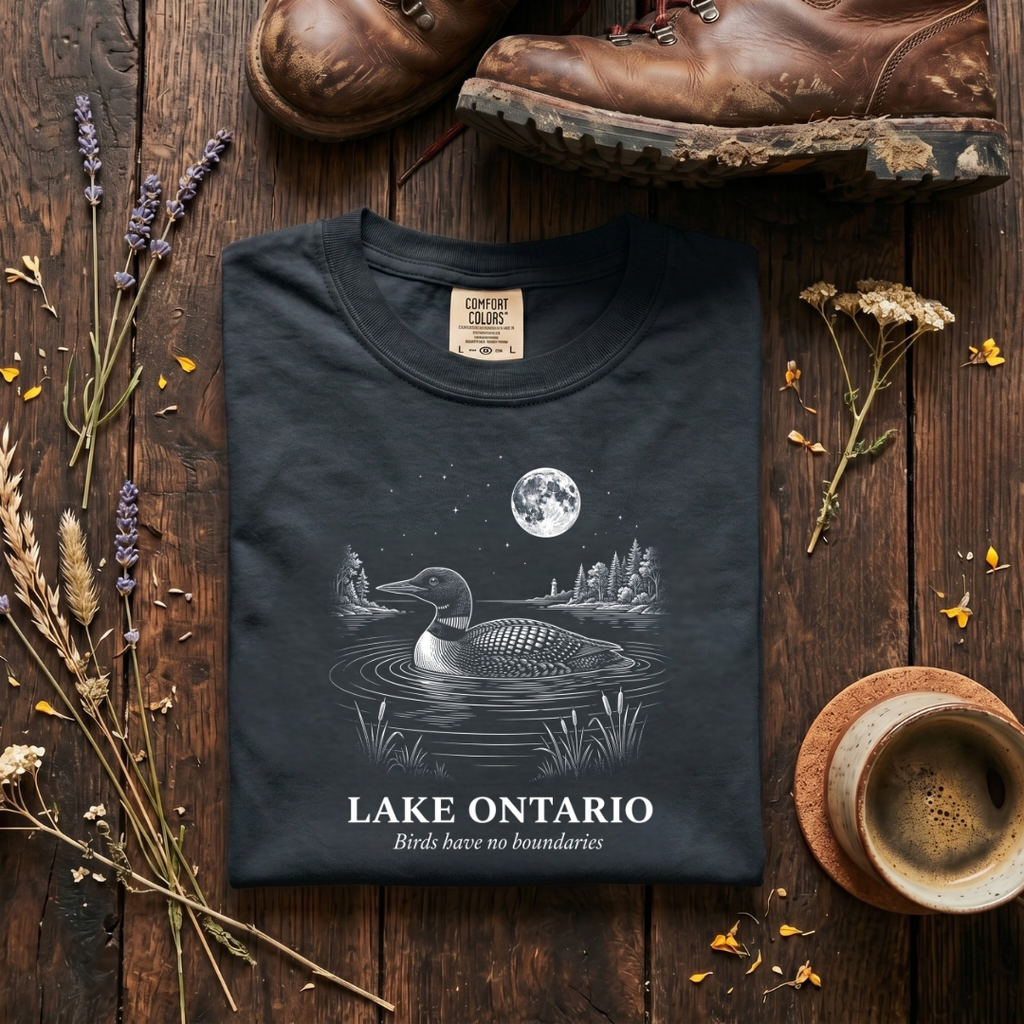 Common Loon - Lake Ontario Night T-Shirt