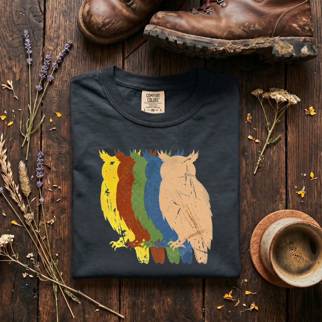 Owl Silhouette - Vintage T-Shirt