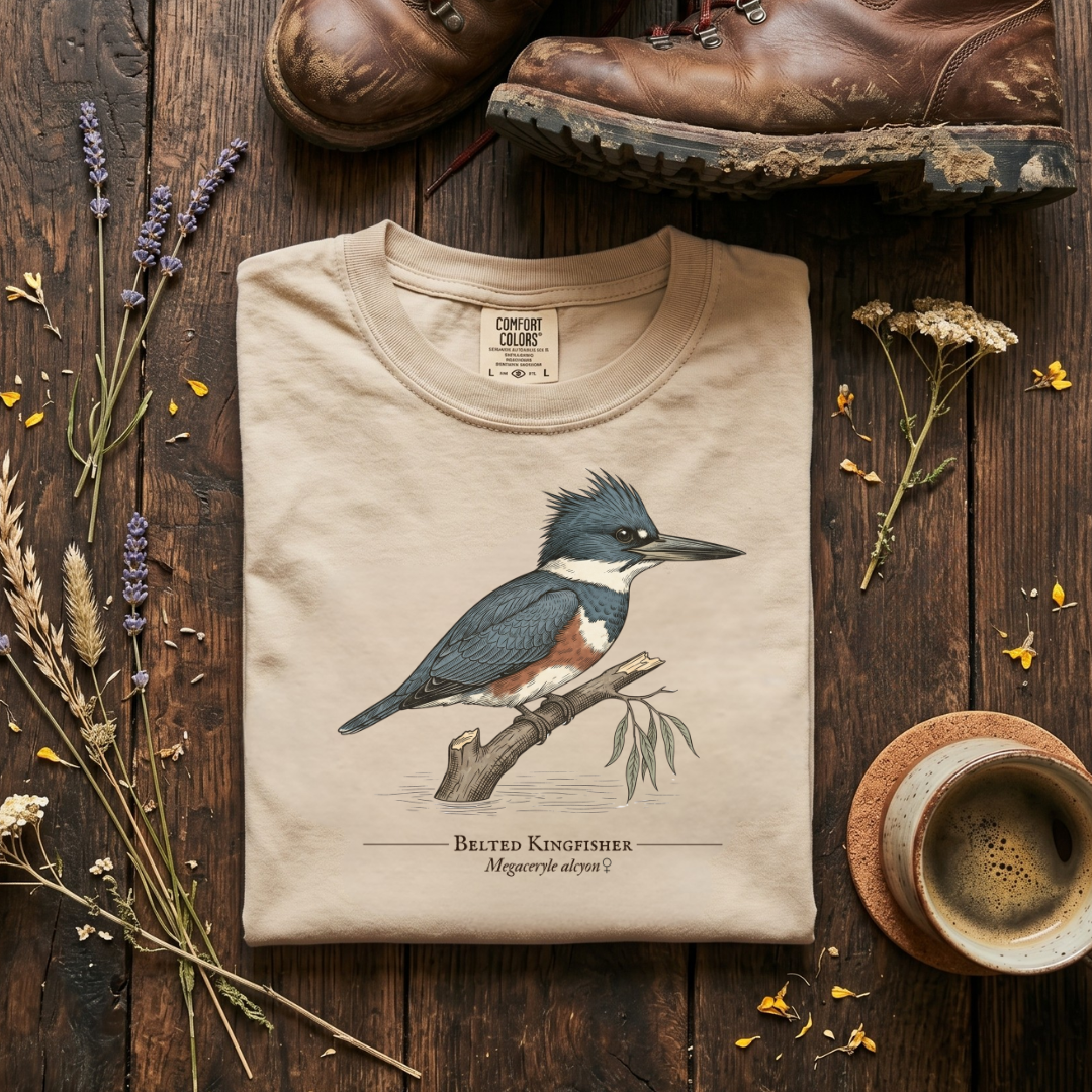 Belted Kingfisher - King of the Creek T-Shirt