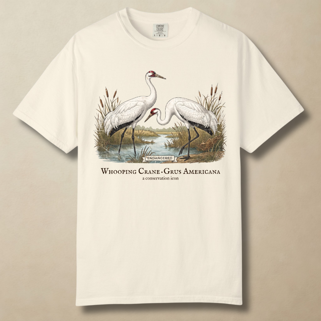 Whooping Crane Conservation Icon T-Shirt