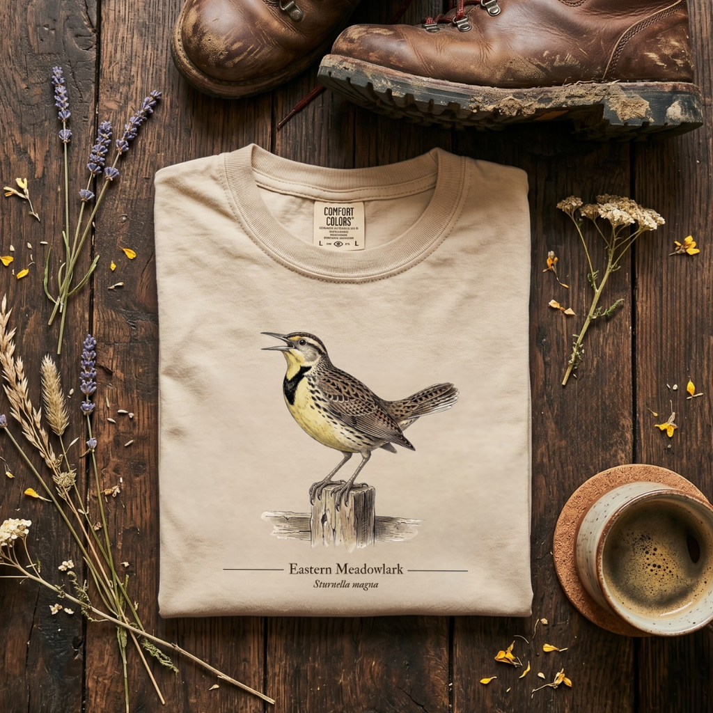 Eastern Meadowlark - Fence Line Song T-Shirt