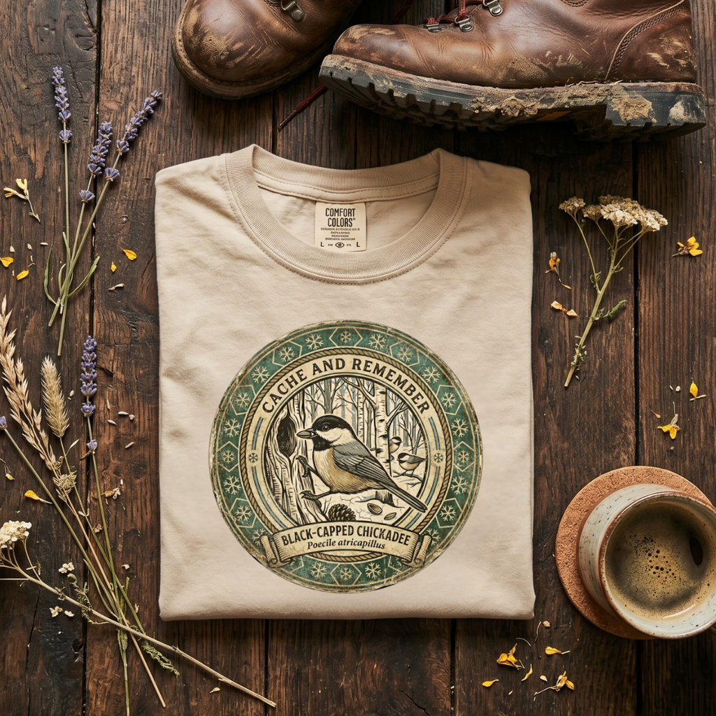 Black-capped Chickadee - Cache and remember T-Shirt