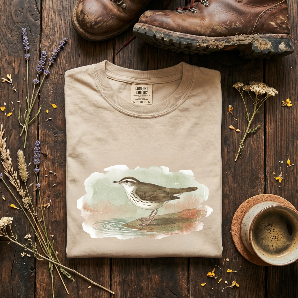 Louisiana Waterthrush - The Riverbank Stillness  T-Shirt