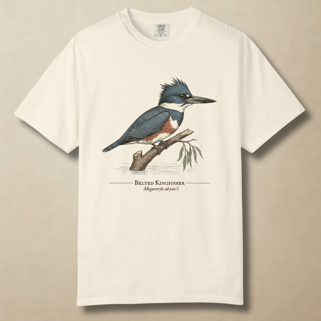 Belted Kingfisher - King of the Creek T-Shirt