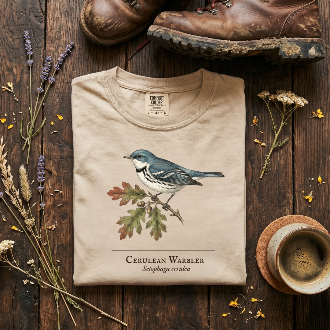 Cerulean Warbler - Ghost of the Canopy T-Shirt