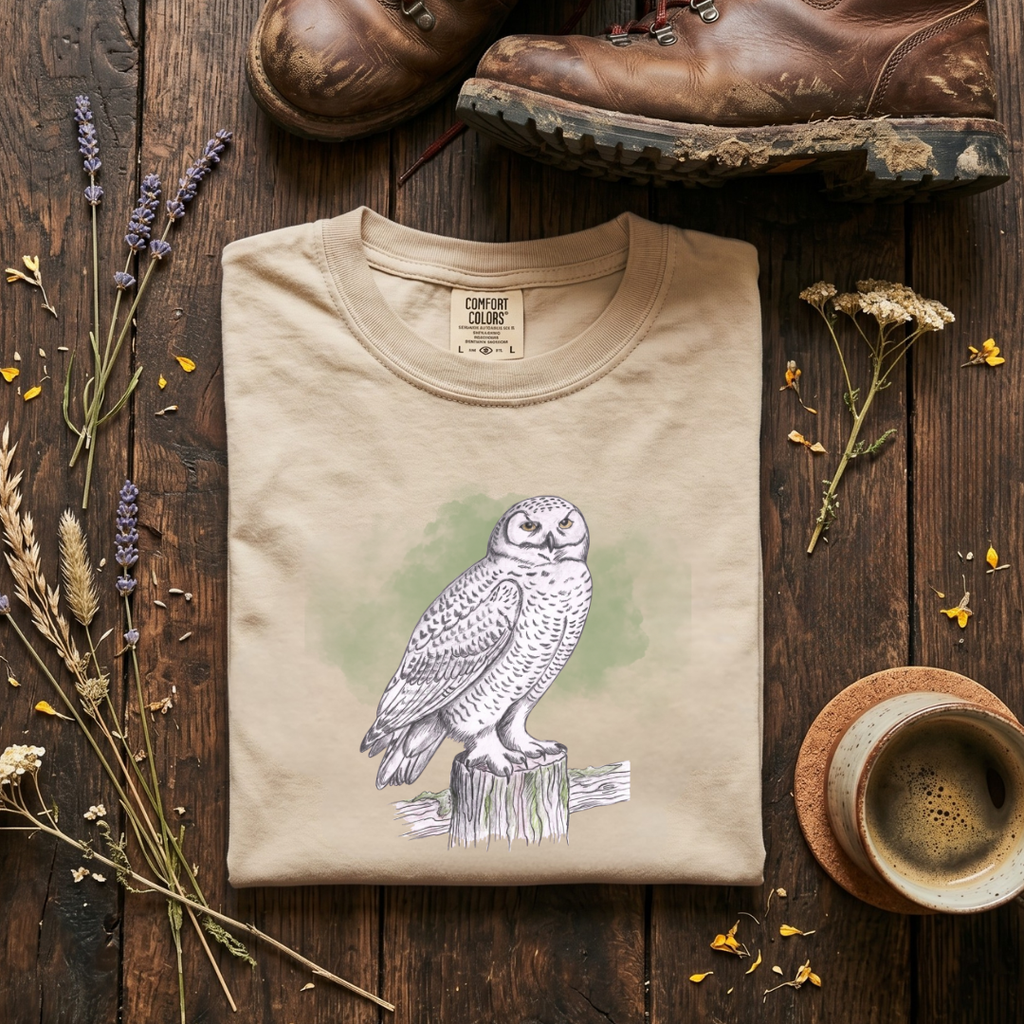 Snowy Owl - Pencil Sketches T-Shirt