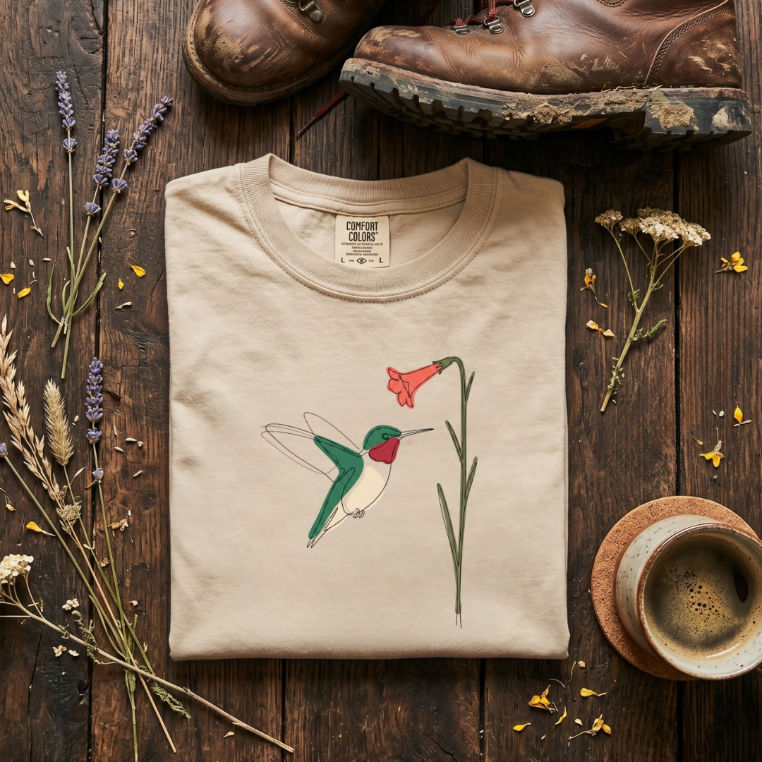 Ruby-throated Hummingbird - Modern Line T-Shirt