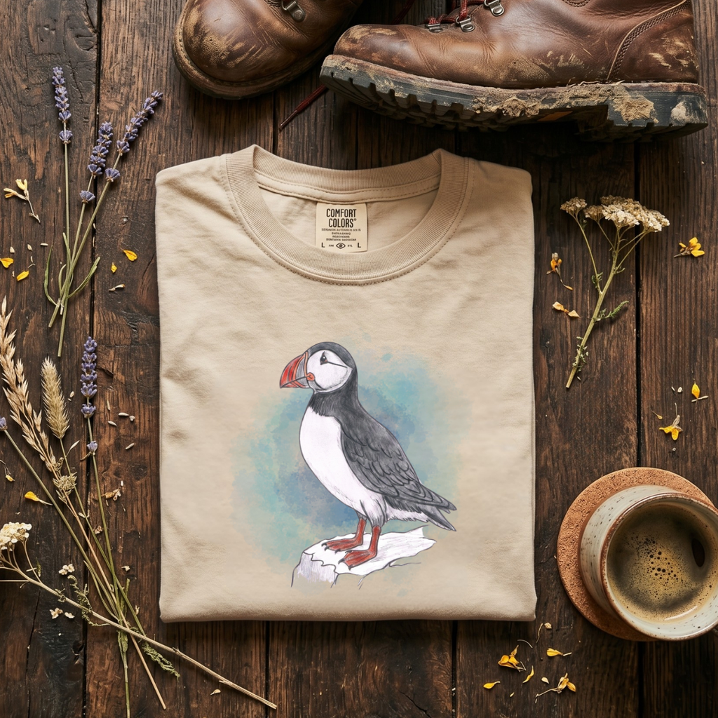 Atlantic Puffin - Pencil Sketches T-Shirt
