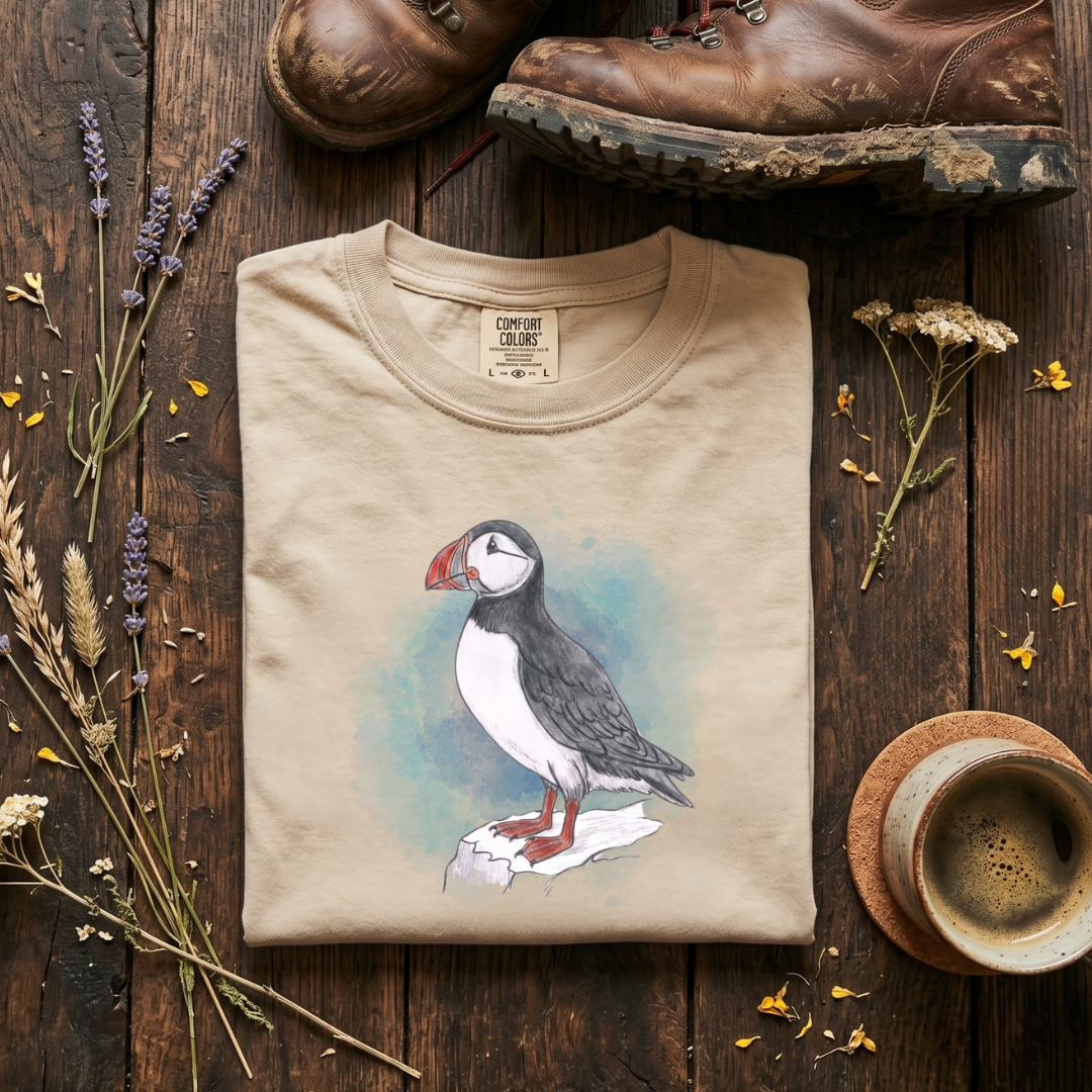 Atlantic Puffin - Pencil Sketches T-Shirt